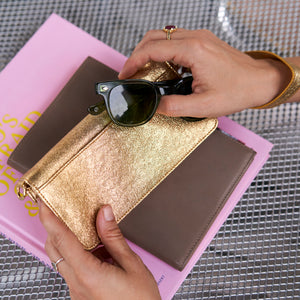 Orissa Chotta Mini Cross Body Bag-Tusk - GOLD