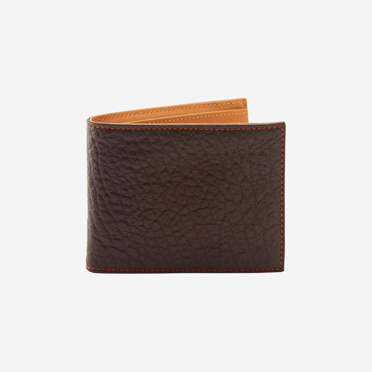 tusk-104-mens-leather-billfold-chocolate-front - CHOCOLATE