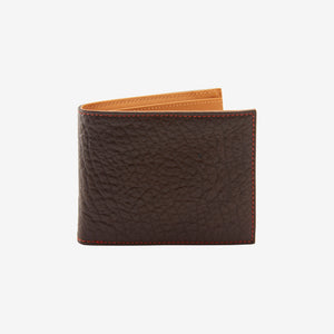 tusk-104-mens-leather-billfold-chocolate-front - CHOCOLATE