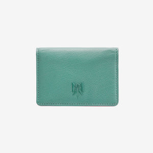 tusk 138 womens siam leather gusseted card case french blue and geranium front - FRENCH BLUE/GERANIUM
