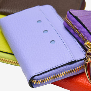 tusk-322-ascot-pebble-grain-leather-coin-case - ESPRESSO, LIME, ORANGE, LAVENDER, PURPLE