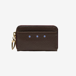 tusk-322-ascot-pebble-grain-leather-coin-case-espresso-front - ESPRESSO