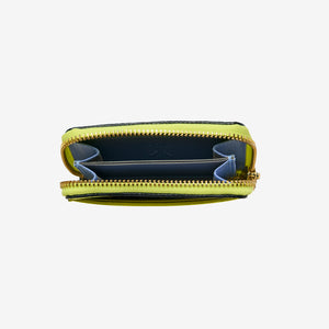 tusk-322-ascot-pebble-grain-leather-coin-case-lime-open - LIME