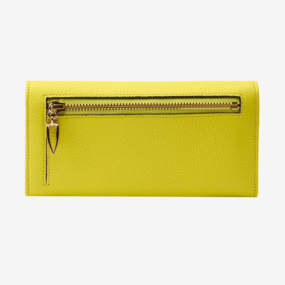 tusk-376-ascot-pebble-grain-leather-snap-over-wallet-lime-back - LIME