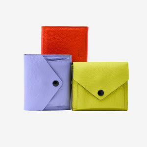 tusk-382-ascot-leather-origama-medium-size-wallet-all - LIME - LAVENDER - ORANGE