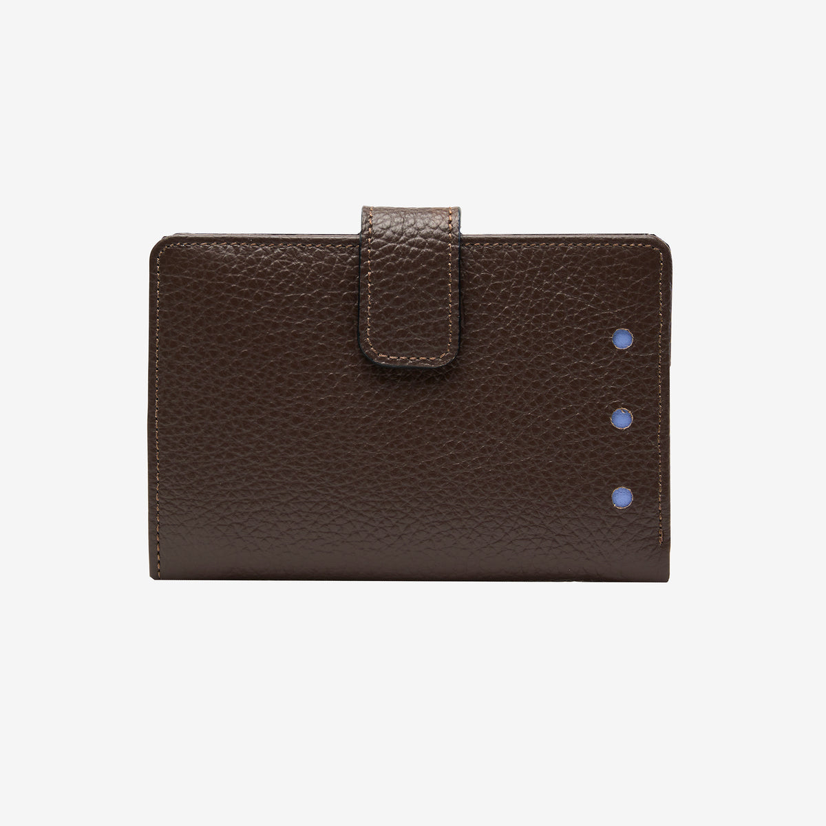tusk-465 ascot womens leather small indexer wallet espresso front - ESPRESSO