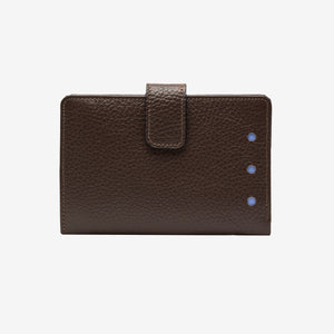 tusk-465 ascot womens leather small indexer wallet espresso front - ESPRESSO