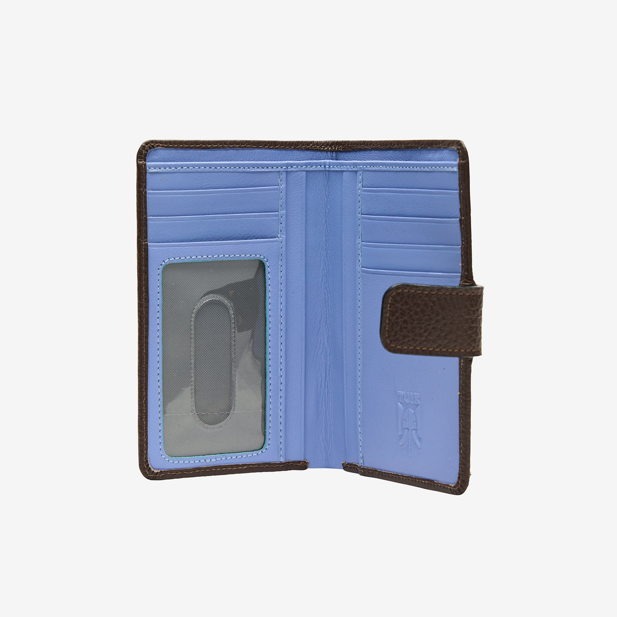 tusk-465 ascot womens leather small indexer wallet espresso open - ESPRESSO