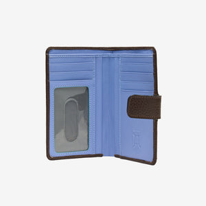tusk-465 ascot womens leather small indexer wallet espresso open - ESPRESSO