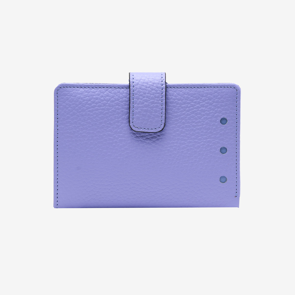 tusk -465 ascot womens leather small indexer wallet lavender front - LAVENDER