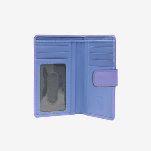 tusk -465 ascot womens leather small indexer wallet lavender open - LAVENDER