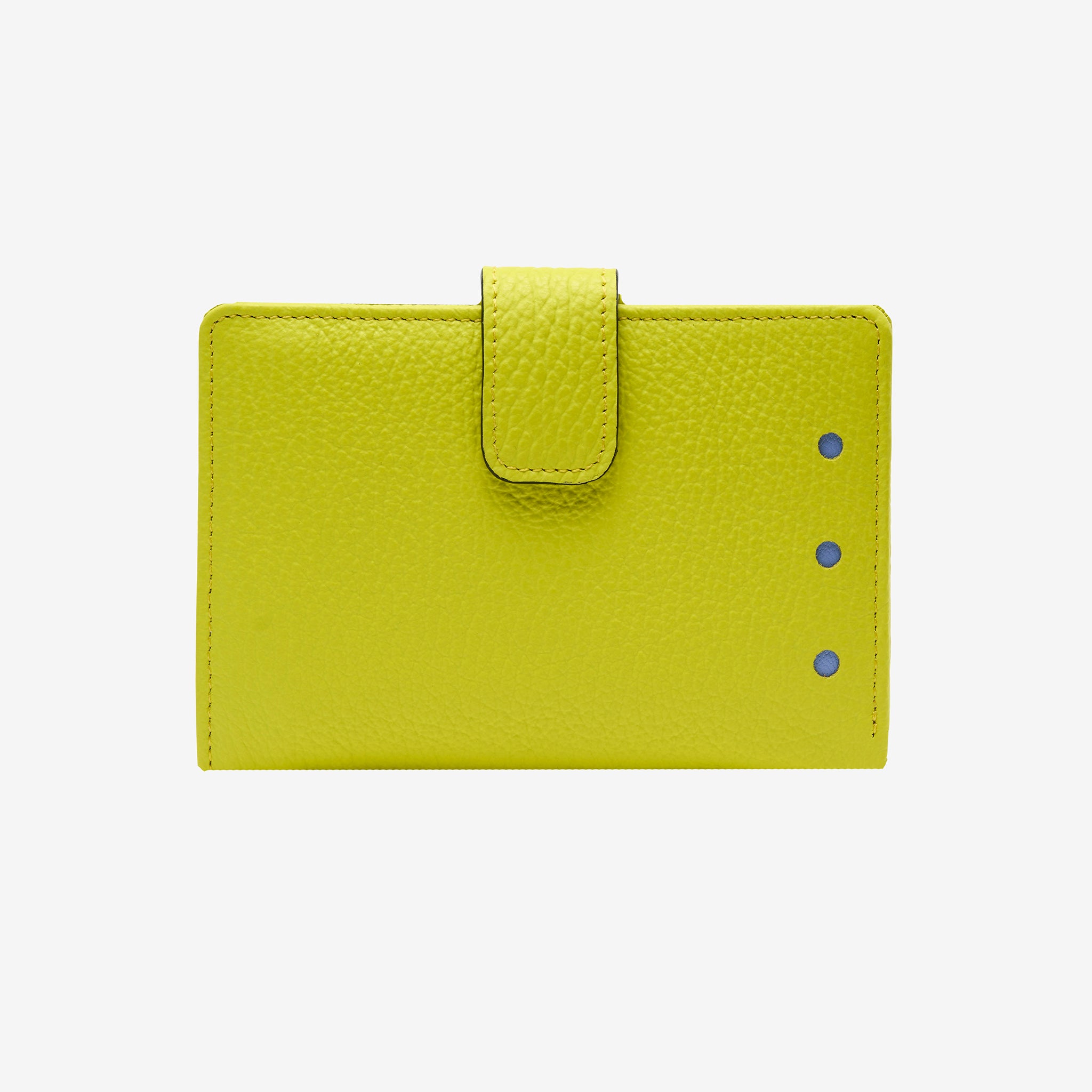 tusk 465 ascot womens leather small indexer wallet lime front - LIME