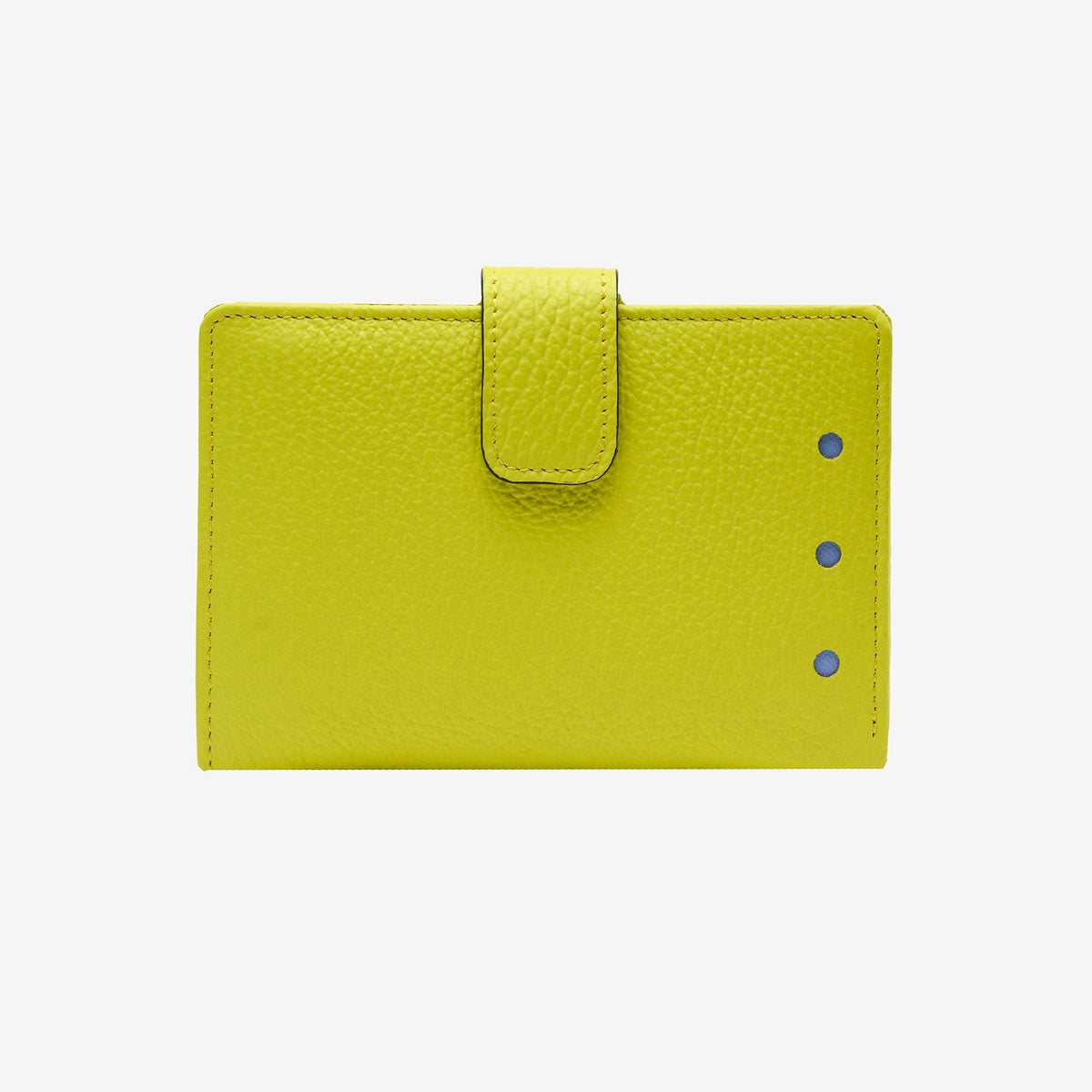 tusk 465 ascot womens leather small indexer wallet lime front - LIME