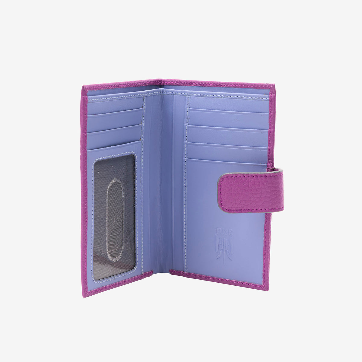 tusk -465 ascot womens leather small indexer wallet magenta open - MAGENTA