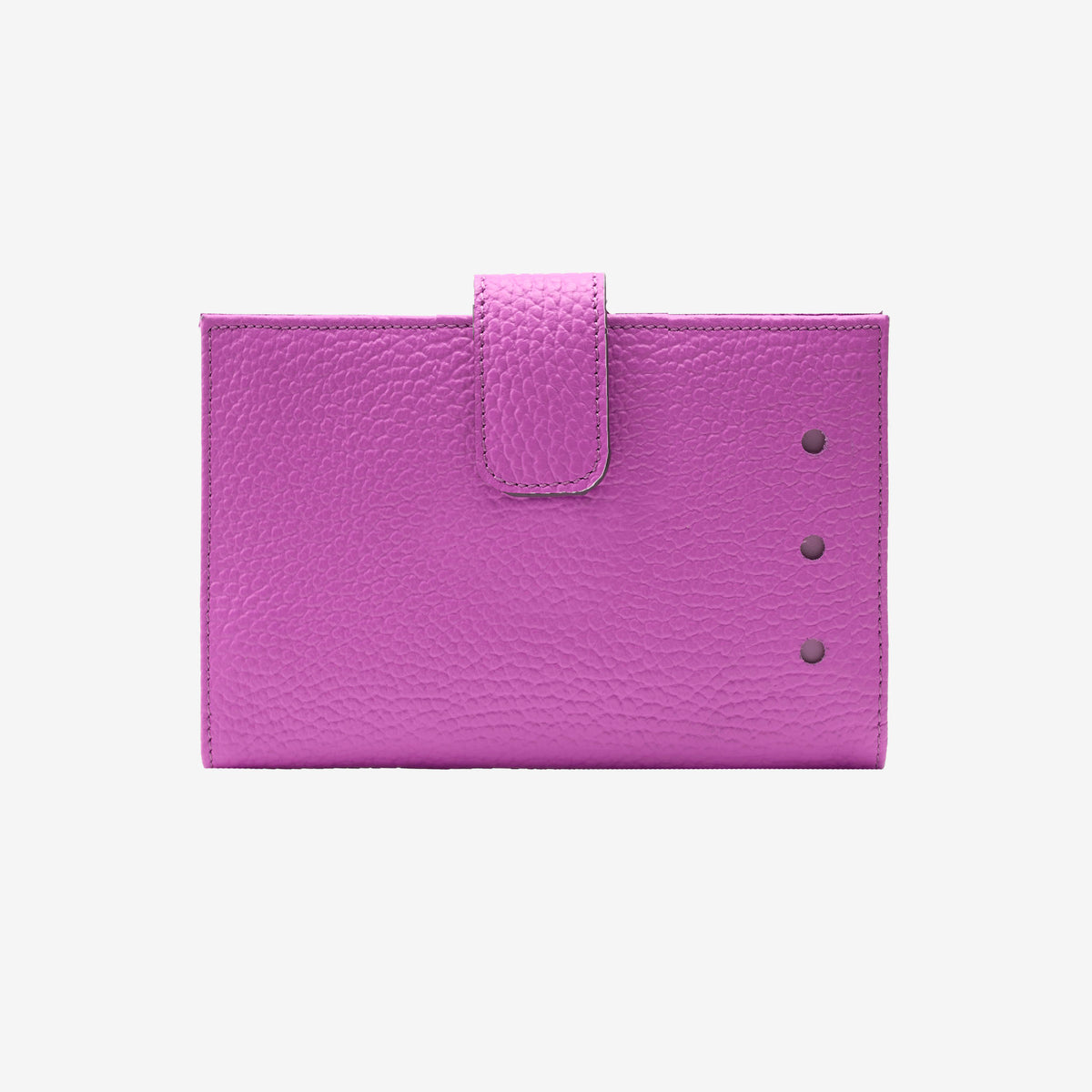 tusk -465 ascot womens leather small indexer wallet magenta front - MAGENTA