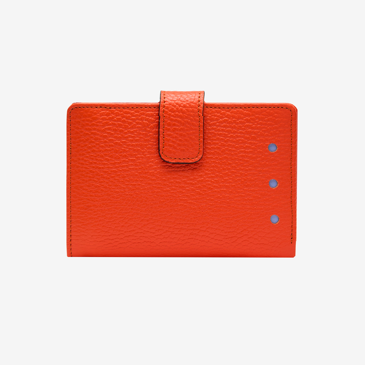 tusk-465 ascot womens leather small indexer wallet orange front - ORANGE