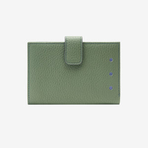 tusk-465 ascot womens leather small indexer wallet sage front - SAGE