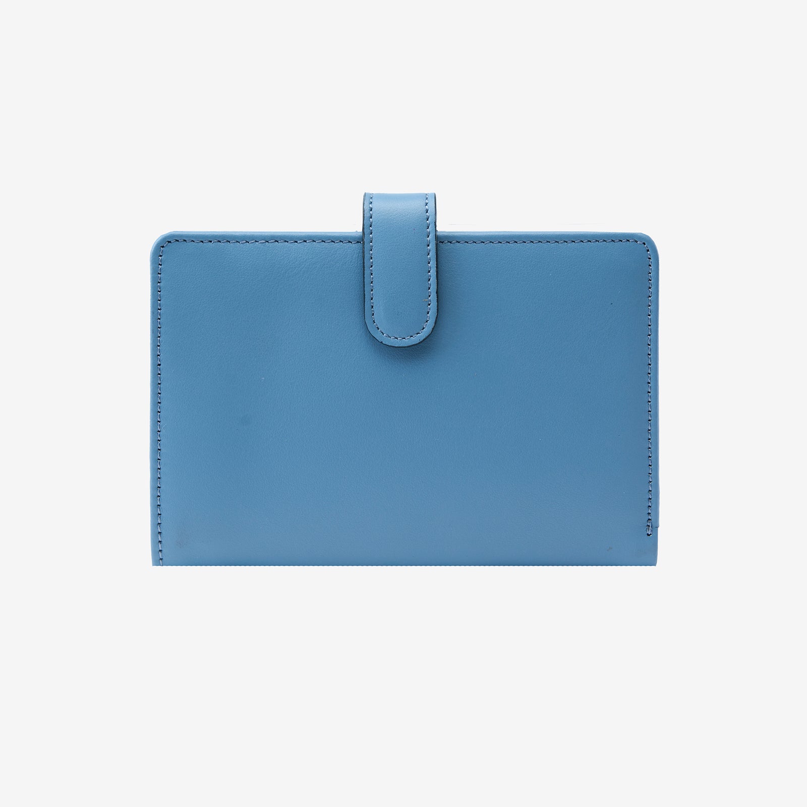 tusk 465 womens leather slim clutch wallet french blue front - FRENCH BLUE