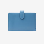 tusk 465 womens leather slim clutch wallet french blue front - FRENCH BLUE