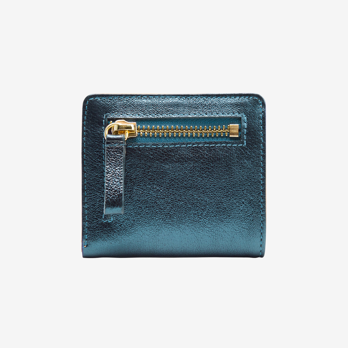 tusk 486 metallic leather snap evening wallet navy back - NAVY