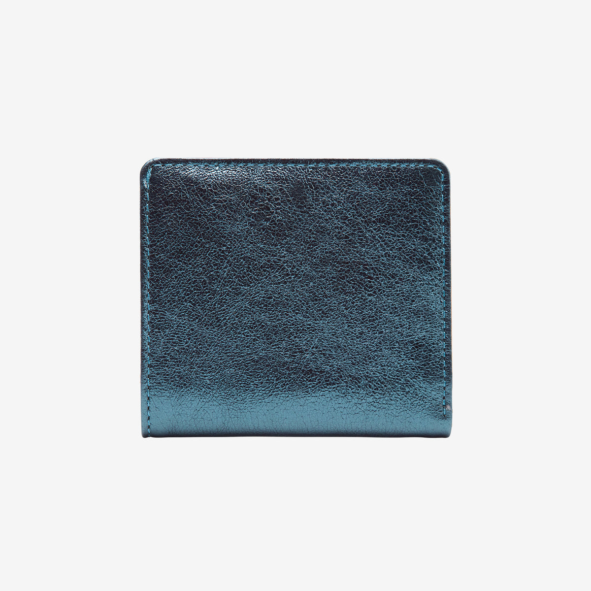 tusk 486 metallic leather snap evening wallet navy front - NAVY