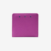 Tusk Ascot 486 magenta pebble-grain leather snap evening wallet, front view - MAGENTA