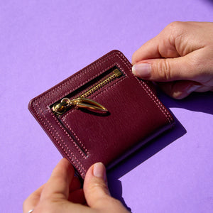 tusk 486 womens madison saffiano leather snap evening wallet ooxblood model 02 - OXBLOOD