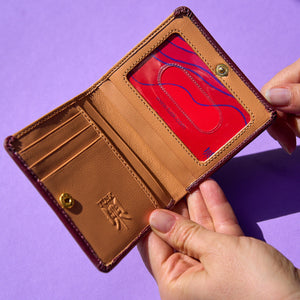 tusk 486 womens madison saffiano leather snap evening wallet ooxblood model open 01 - OXBLOOD