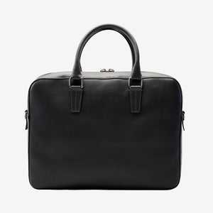tusk 9906 mens slim saffiano leather brief case black back - BLACK