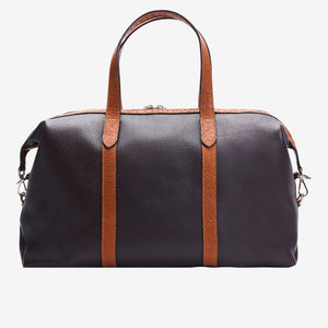 tusk 9920 pebblegrain leather everyday duffel bag chocolate back - DARK CHOCOLATE