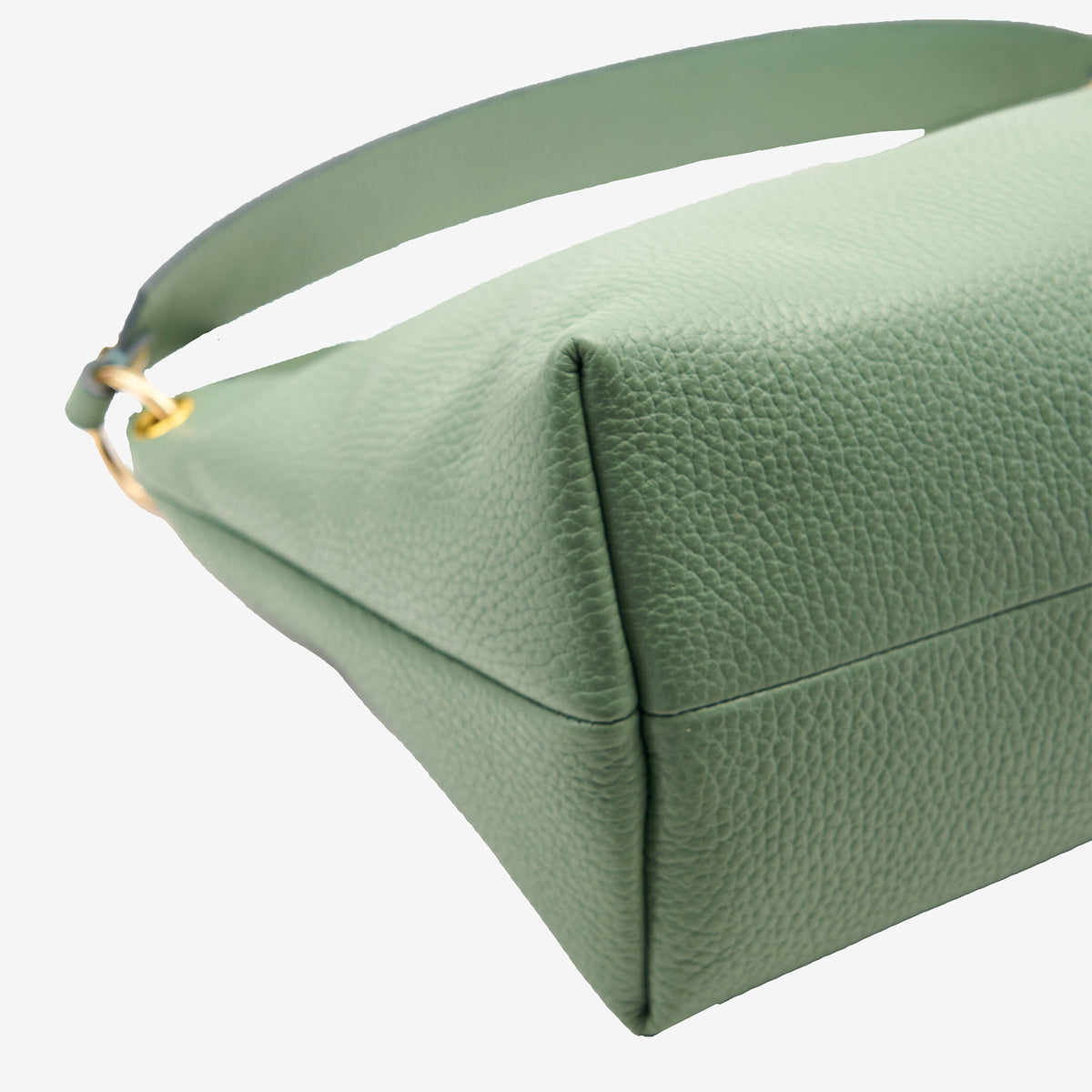 tusk 9937 Italian pebble grain leather hobo sage detail 02 - SAGE