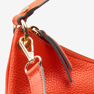 tusk-9937-pebble-grain-leather-hobo-orange-detail - ORANGE