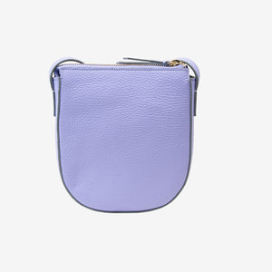 tusk 9938 pebble grain leather small phone cross body bag lavender back - LAVENDER