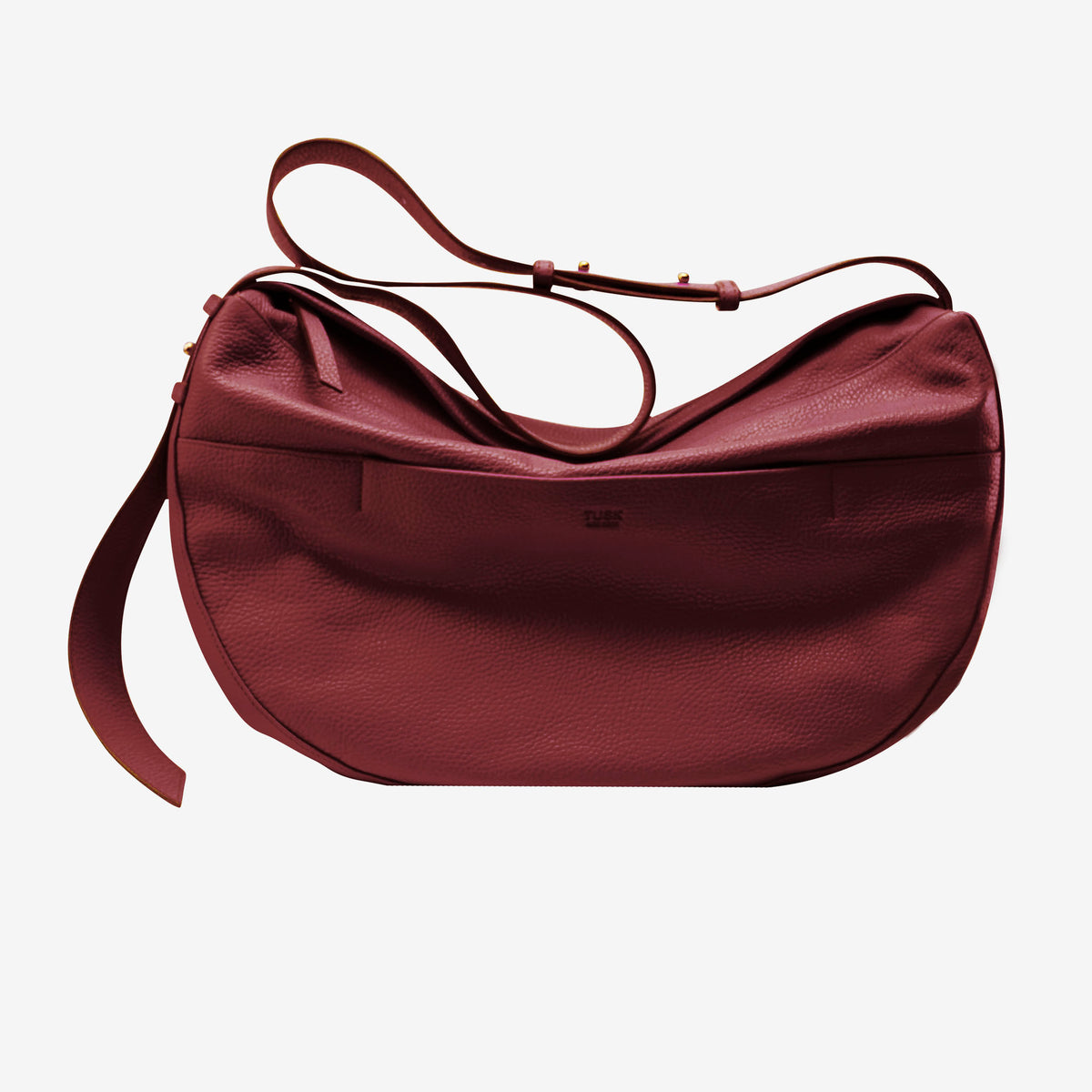 Maroon handbag on a white background - OXBLOOD