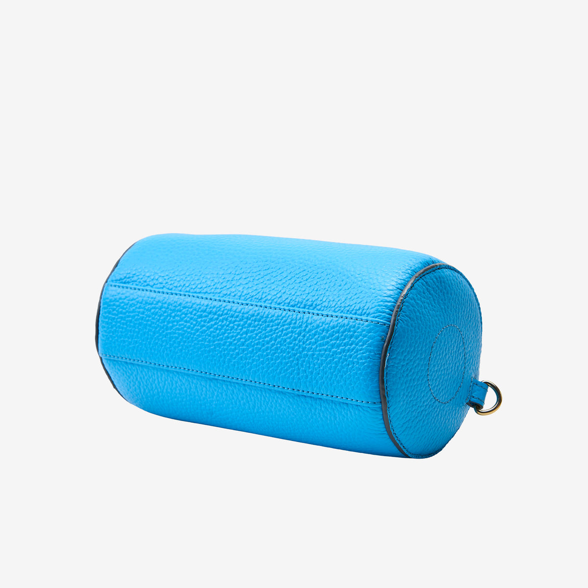 sai mini barrel bag azure italian leather bottom view cylinder shape - AZURE