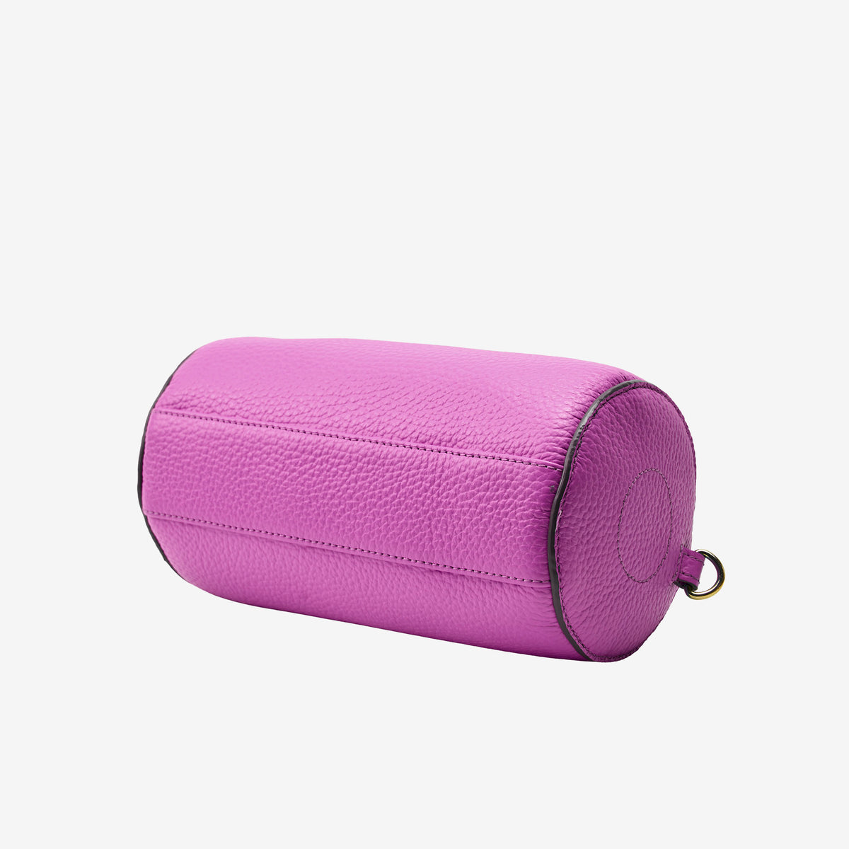 sai mini barrel bag magenta italian leather bottom view sculptural shape - MAGENTA