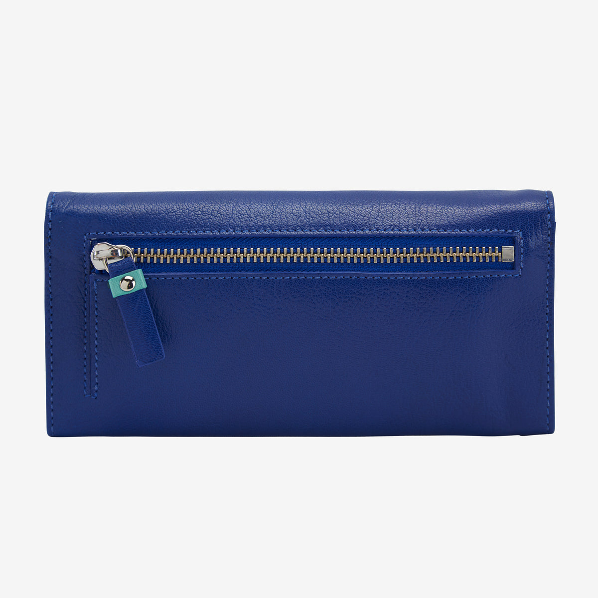 tusk 494 womens siam leather accordion wallet indigo and french blue back - INDIGO/FRENCH BLUE