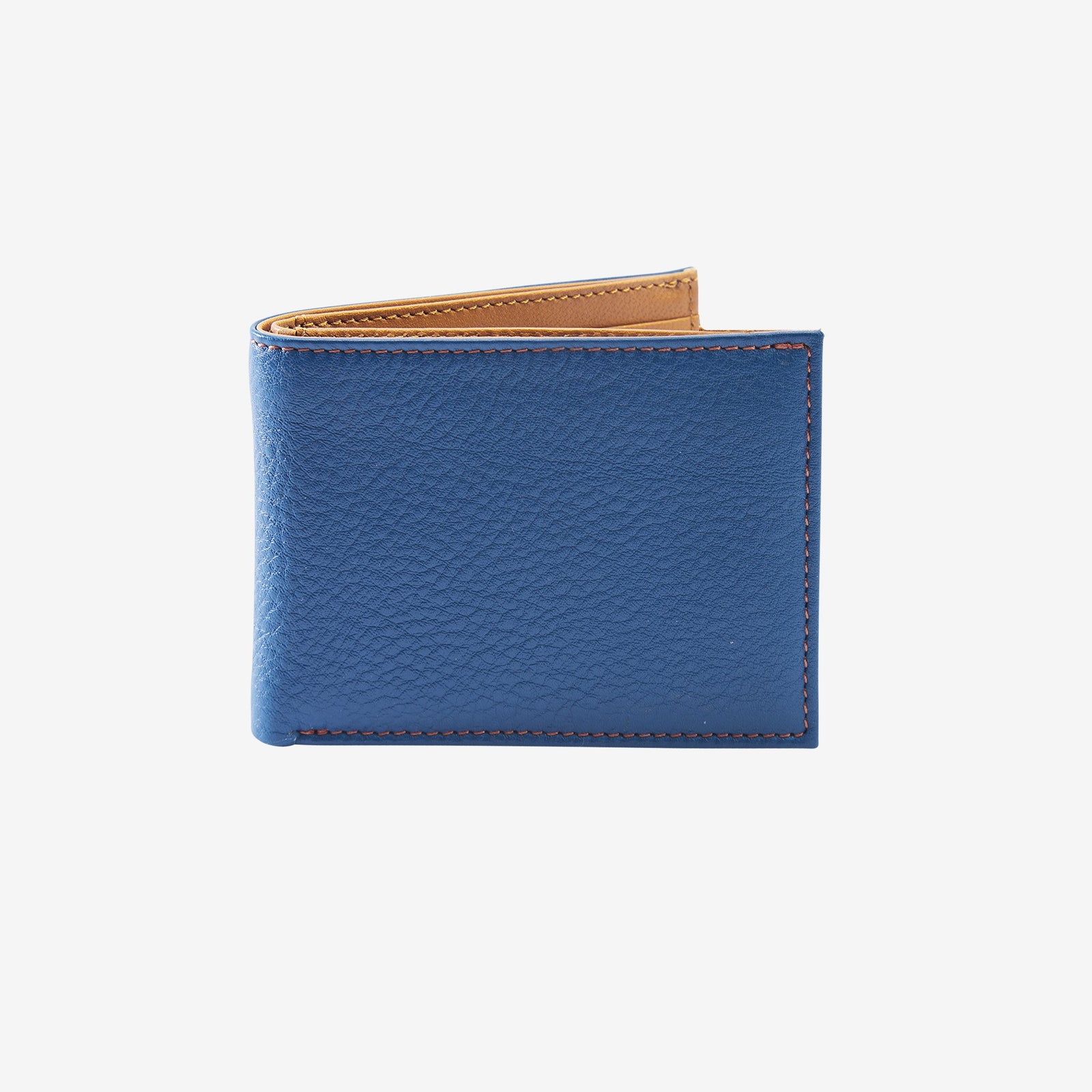 tusk-122-mens-compact-leather-billfold-wallet-chocolate-front - CHOCOLATE