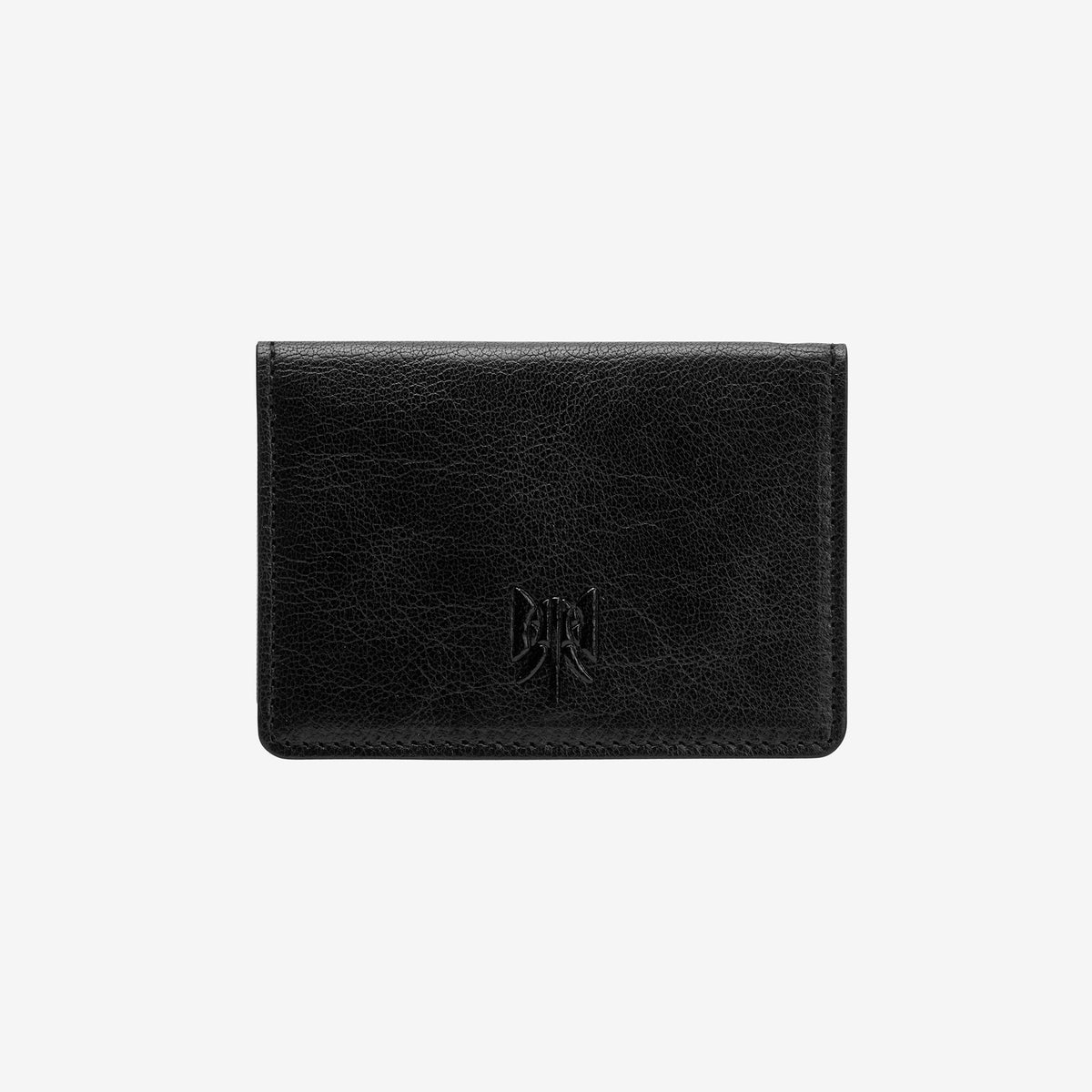tusk 138 womens siam leather gusseted card case black and french blue front -  BLACK/FRENCH BLUE