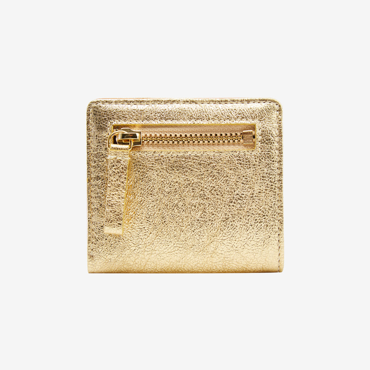 tusk 486 metallic leather snap evening wallet gold back - GOLD