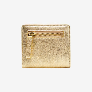 tusk 486 metallic leather snap evening wallet gold back - GOLD