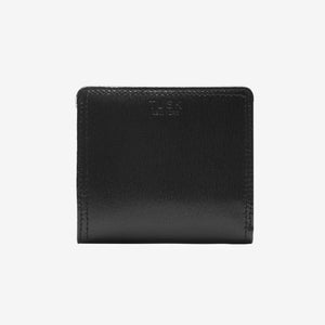 tusk 486 womens madison saffiano leather snap evening wallet black front - BLACK