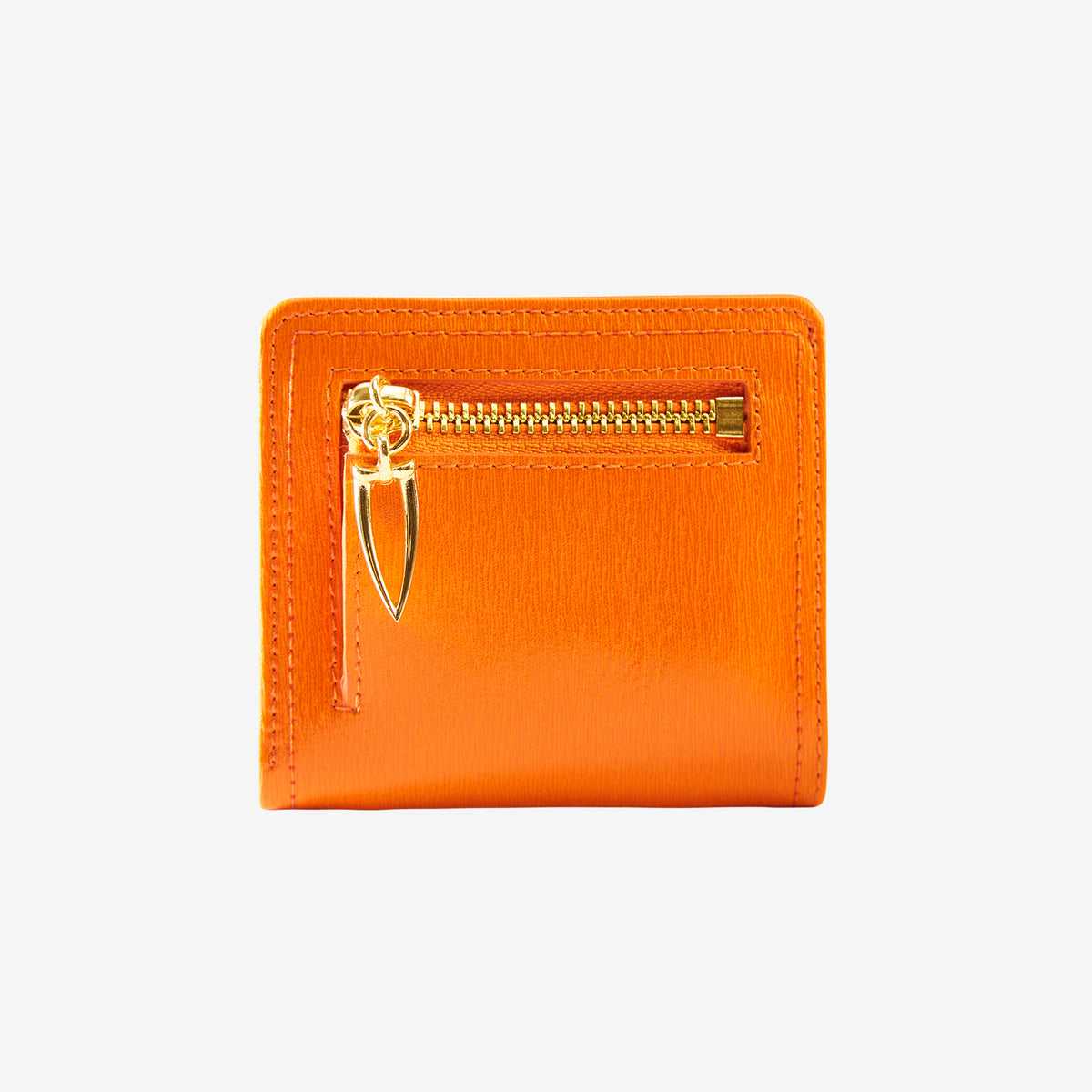 tusk 486 womens madison saffiano leather snap evening wallet orange back - ORANGE