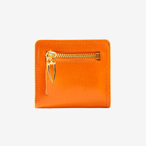 tusk 486 womens madison saffiano leather snap evening wallet orange back - ORANGE