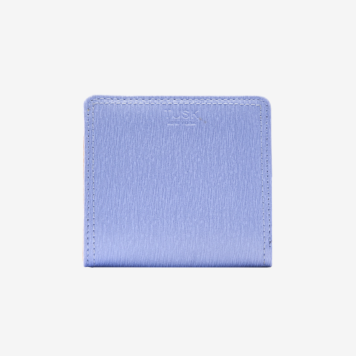 tusk 486 womens madison saffiano leather snap evening wallet water blue front - WATER BLUE
