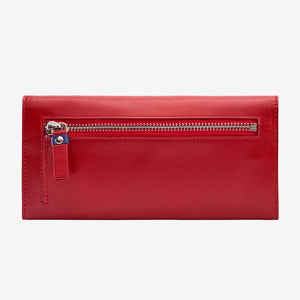 tusk 494 womens siam leather accordion wallet red and marine back- RED/MARINE