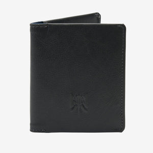 Black leather wallet on a white background - GREY