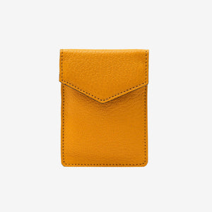 tusk-2002-mini-leather-card-case-orange-front - ORANGE