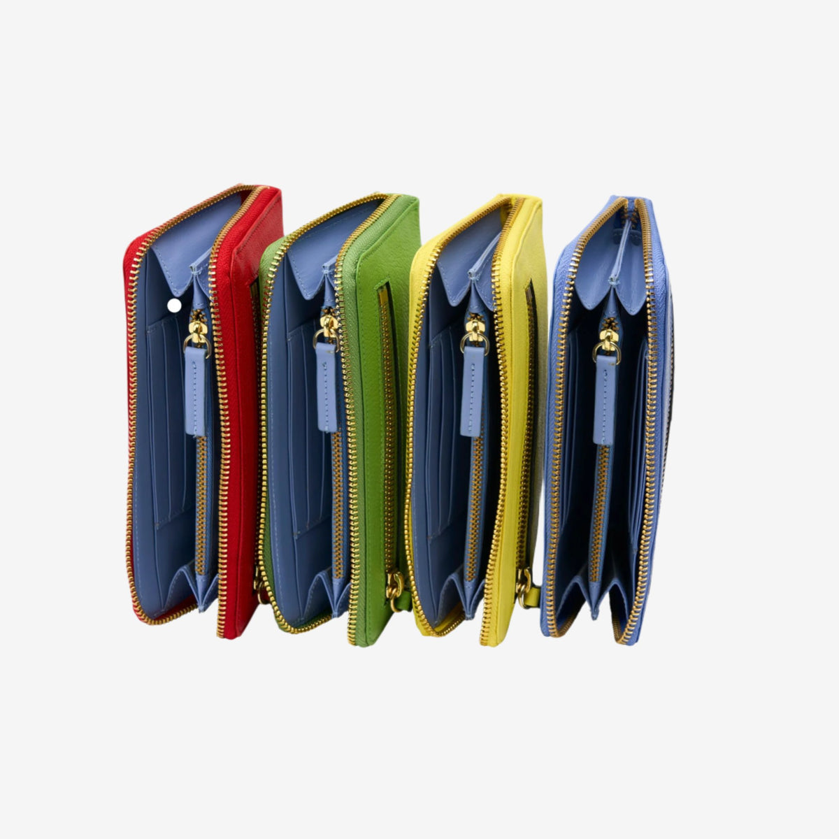 SUGAR SINGLE ZIP WALLET-Tusk - FRENCH BLUE, MINT, LEMON, RED