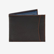 tusk 108 leather billfold with slide pocket chocolate front - CHOCOLATE